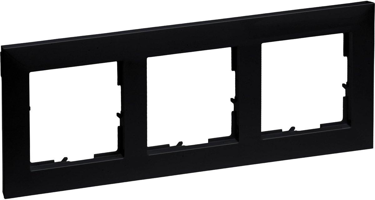 SEANO 3-fach Rahmen in der Farbausführung Schwarz lackiert