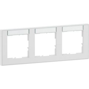 SEANO+ 3-fach Rahmen horizontal mit Beschriftungsfeld Farbausführung Ultraweiß