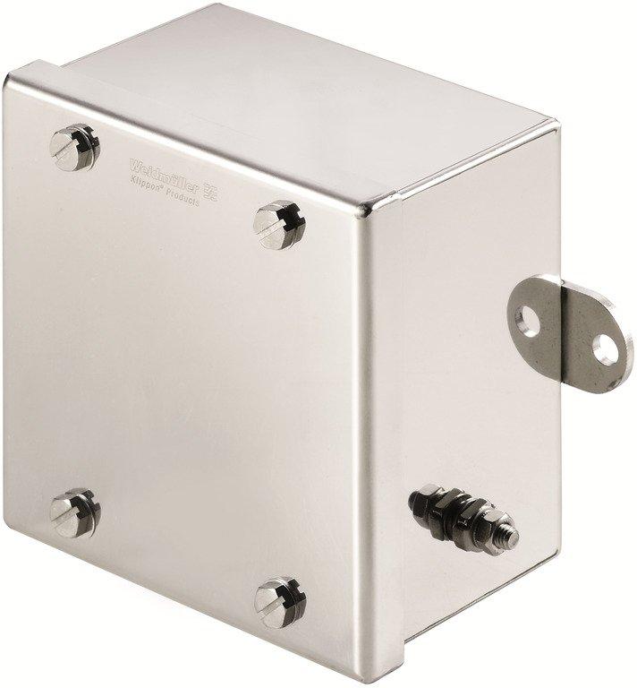 Ex-Metallgehäuse 150 x 150 x 90 mm spiegelpoliert Flanschplatte: Nein M5 Sechska
