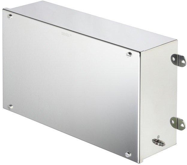 Ex-Metallgehäuse 400 x 250 x 130 mm spiegelpoliert Flanschplatte: Nein M5 Sechsk
