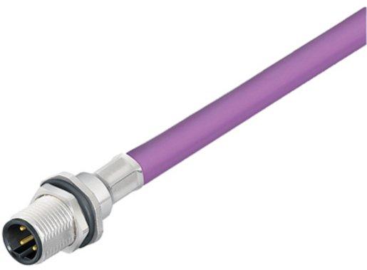 Rundsteckverbinder Einbau (mit Leitung) Stift M12 Polzahl: 2 2m