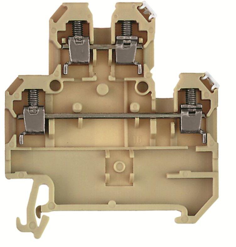 Thermocouple-Reihenklemme Schraubanschluss 4 beige/gelb