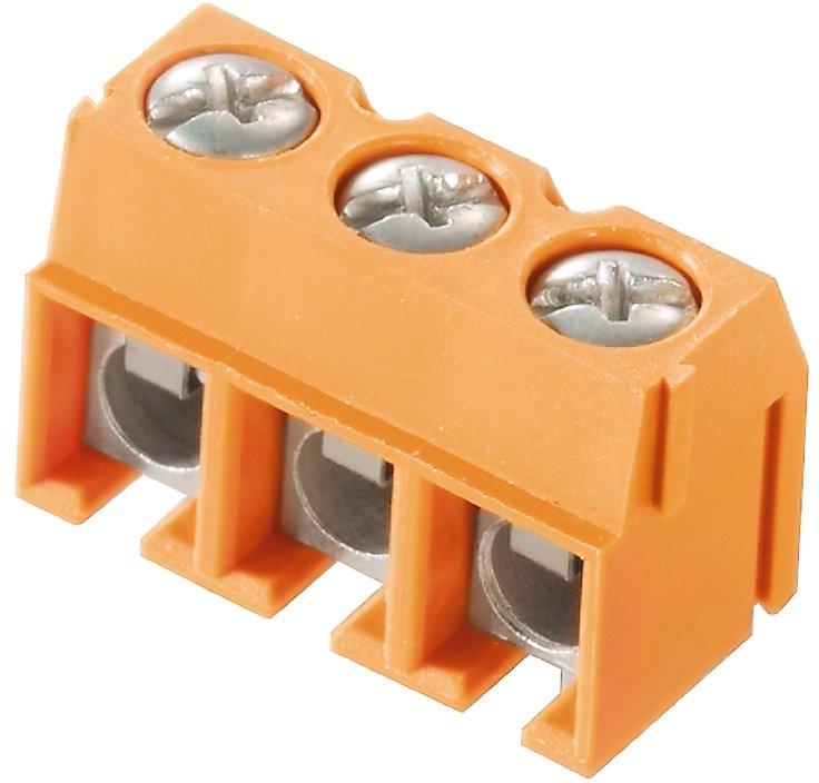 Leiterplattenklemme 5.08 mm Polzahl: 3 Leiterabgangsrichtung: 90° Druckbügel-Ans