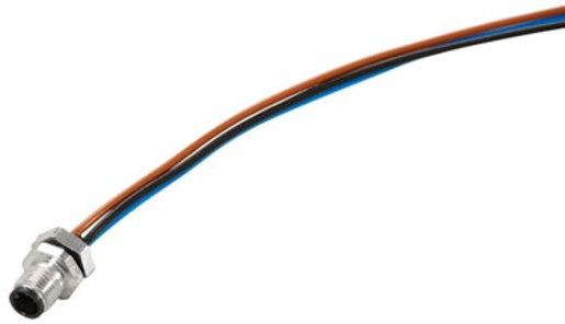 Rundsteckverbinder Einbau (mit Leitung) Stift M5 Polzahl: 4 0.2 m