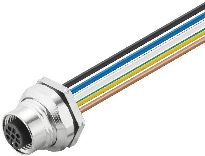 Einbaustecker M12 Buchse gerade