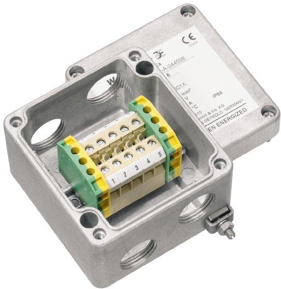 Klemmenkasten ATEX ll 2GD T85°C Ex e ll T6 KLIPPON K11 EX KL SET 5A4 S Bohrungen