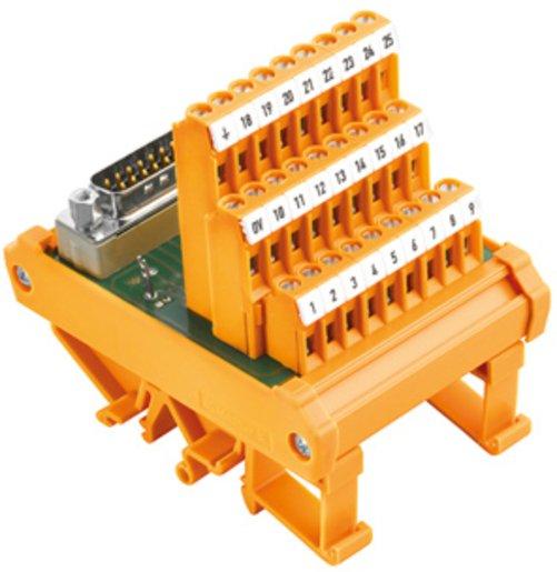 Übergabemodul mit Klemme Steckverbinder SUB-D-Stecker gemäß IEC 60807-2 / DIN 41