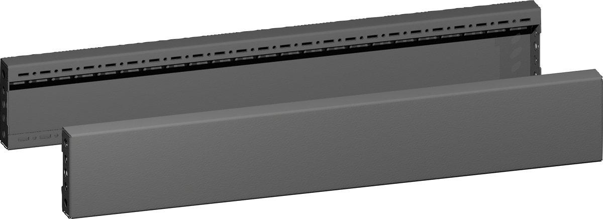 VX Sockel-Blende seitlich H: 100 mm für T: 800 mm Stahlblech