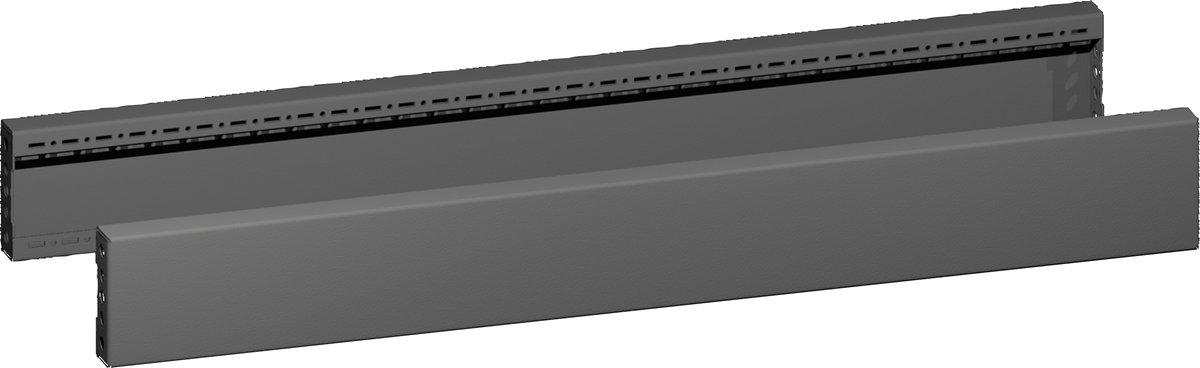 VX Sockel-Blende seitlich H: 100 mm für T: 1000 mm Stahlblech
