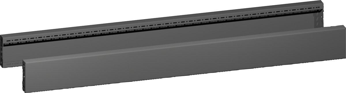VX Sockel-Blende seitlich H: 100 mm für T: 1200 mm Stahlblech