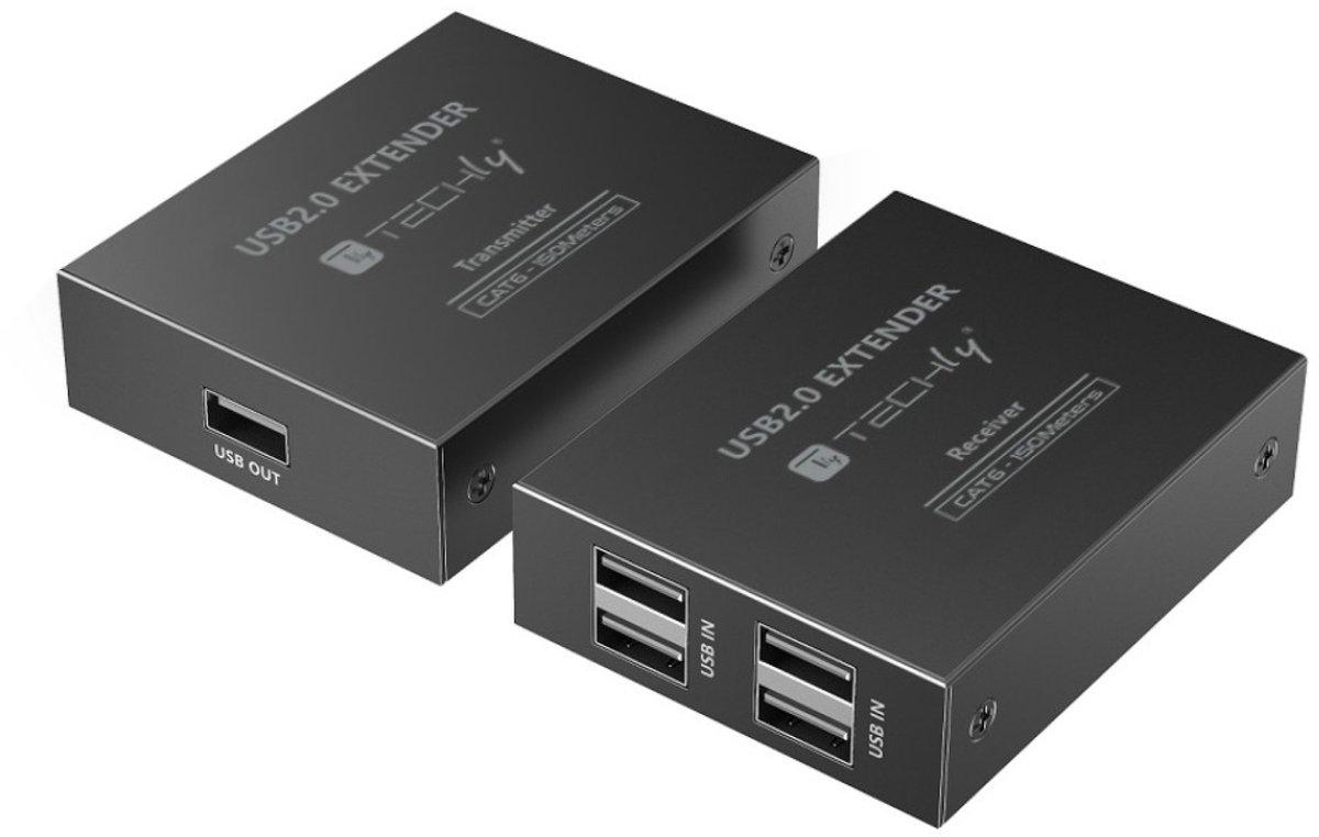 Techly 4-port High-Speed USB 2.0 Extender
