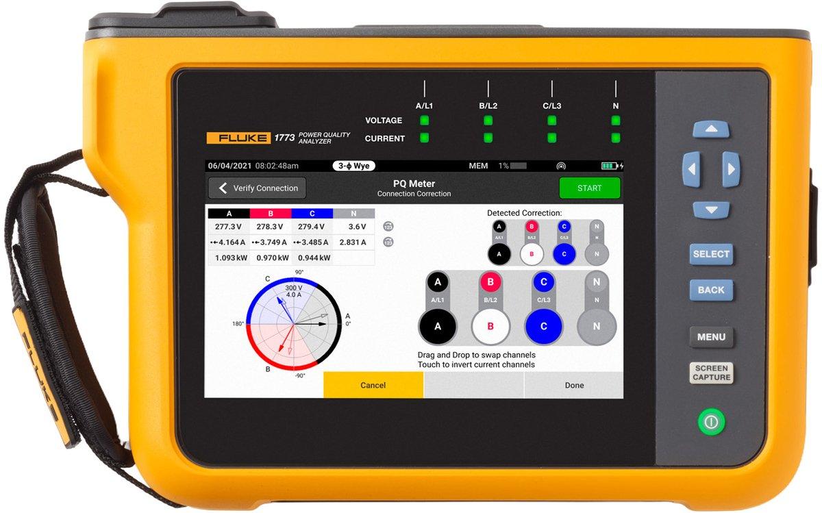 Fluke 1773/Basic Netzqualitätsanalysator (ohne Stromsensoren)