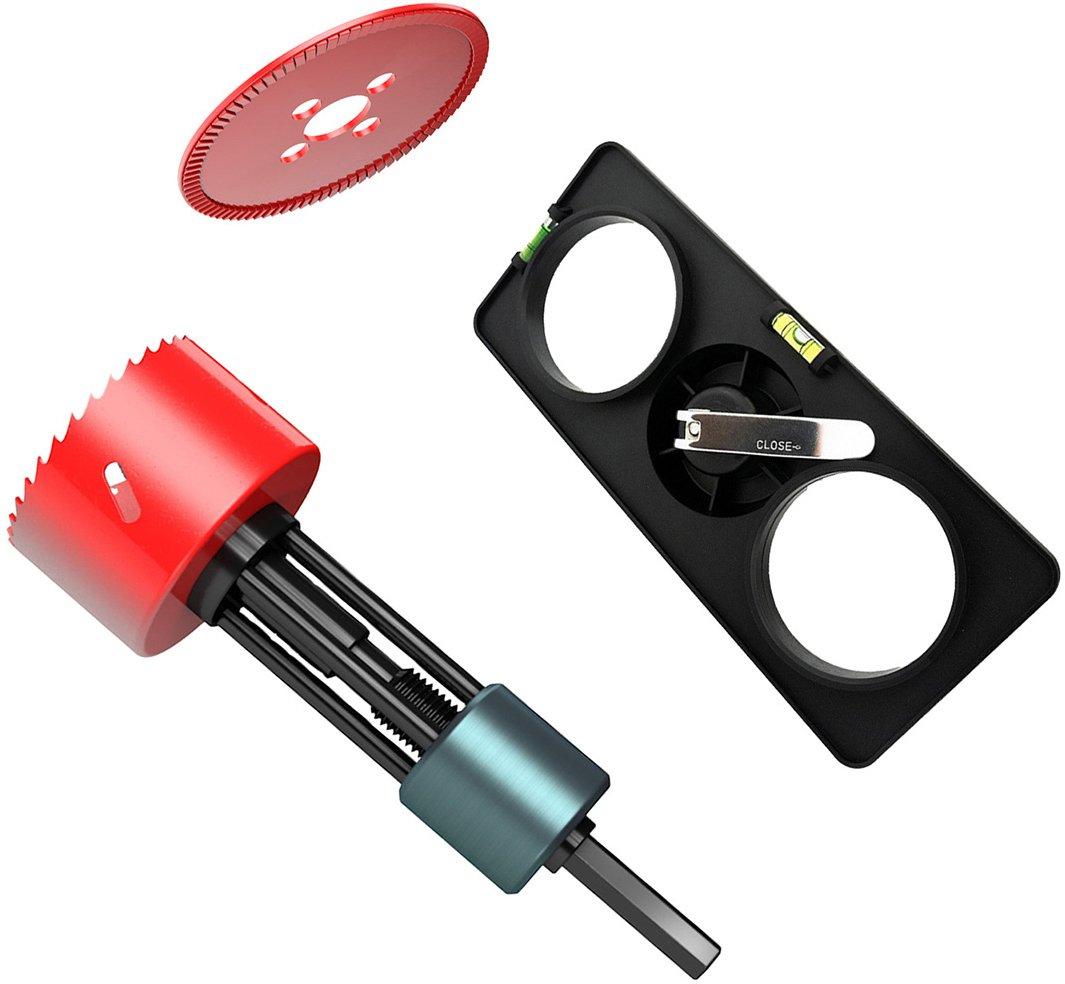 Bohr-Fixx und Bohrschablonen Set 68 mm