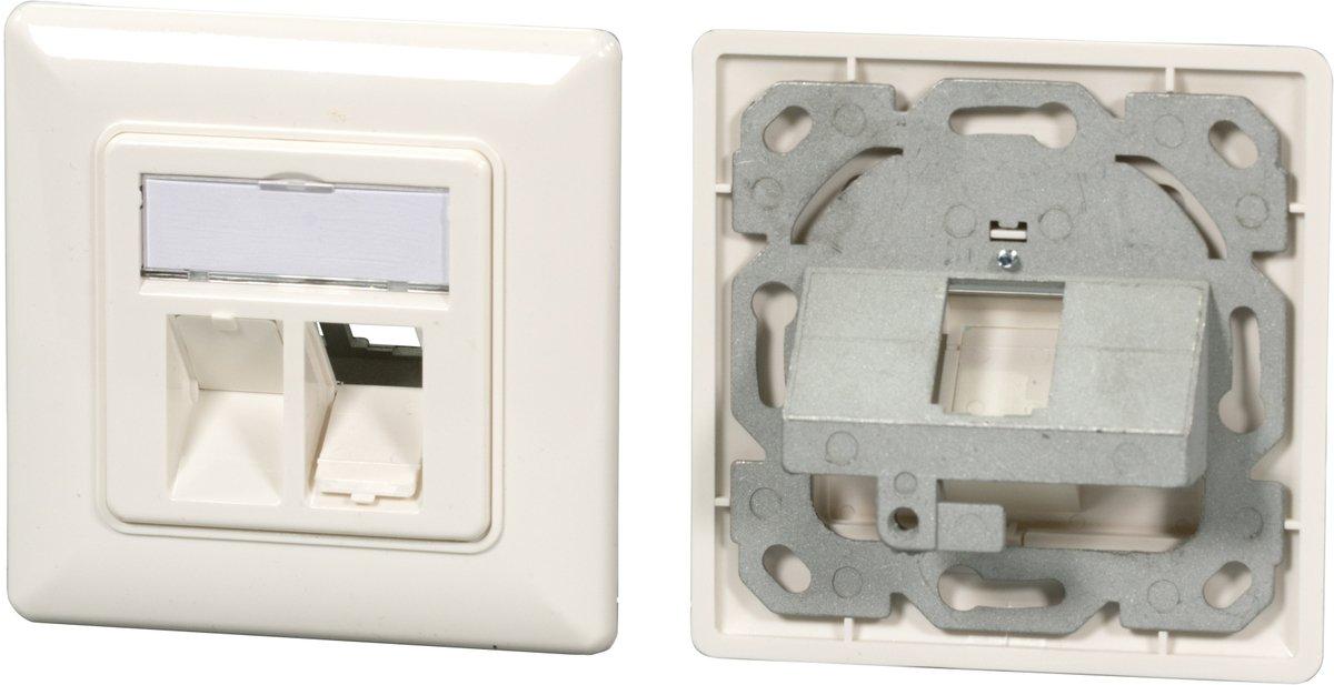 Rahmenset 2-Port für R-TEC Keystones, RAL9010