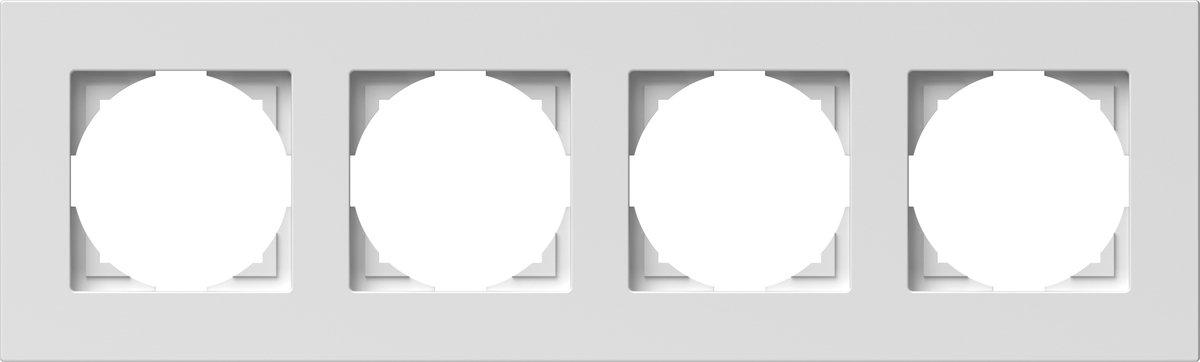 Rahmen LOGIQ FLAT 4-fach polarweiß