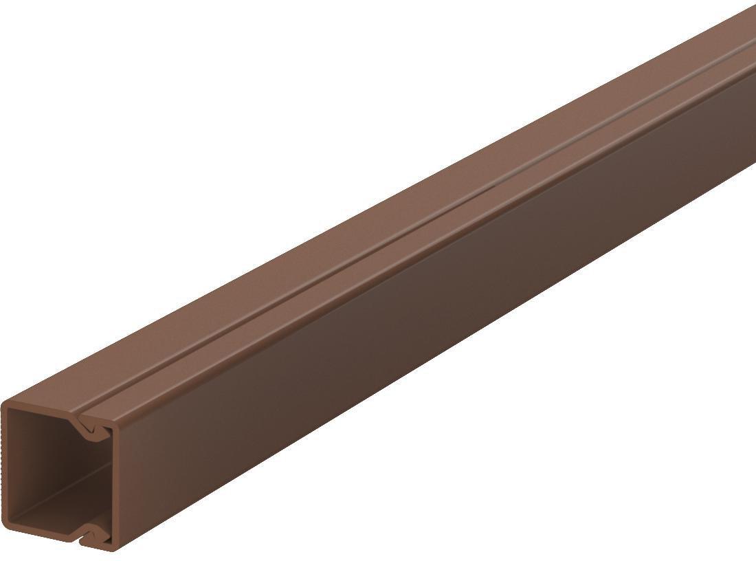 Leitungsführungskanal mit Bodenlochung 15x15 mm sepiabraun