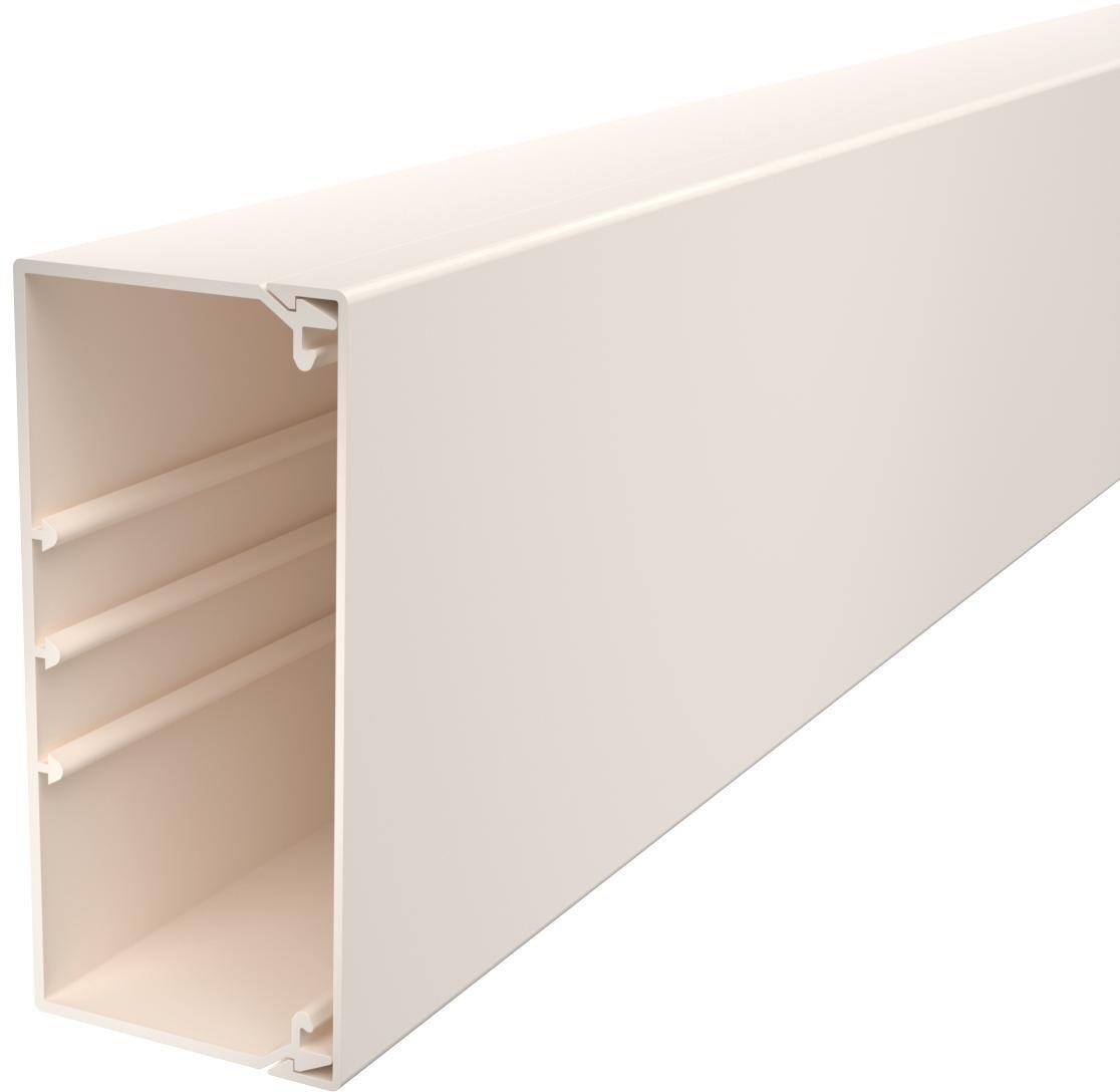 Leitungsführungskanal mit Bodenlochung 60x130 mm cremeweiß