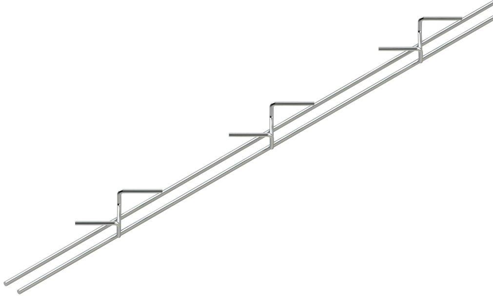 Kabelträger Kabel-Ø bis 8mm 8x20x2000mm DS: quer 2,5mm längs 3,0mm Edelstahl