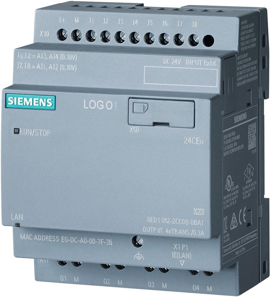 LOGO! 24CEo Logikmodul ohne Display SV/E/A: 24V/24V/24V trans. 8DE (4AE)/4DA
