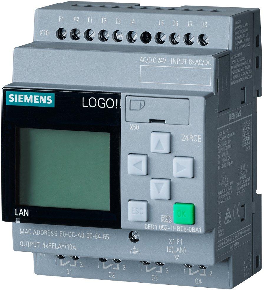 LOGO! 24RCE Logikmodul Display SV/E/A: 24V AC/DC 24V/Relais 8 DE/4 DA