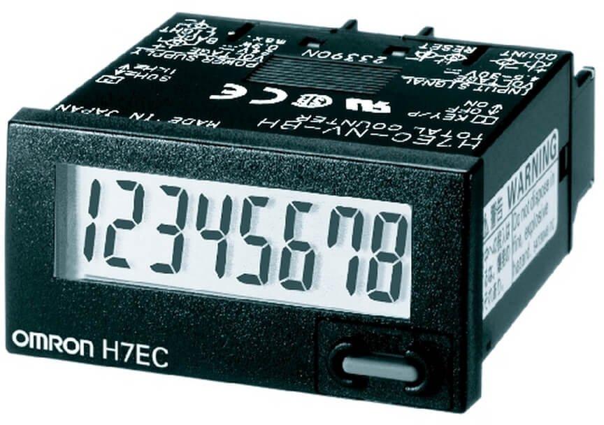 LCD-Summenzähler schwarz 48x24mm o. Hilfsspannung 20Hz