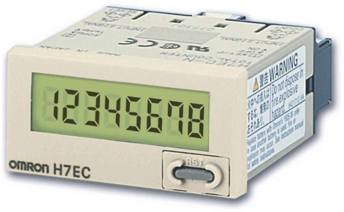 LCD-Summenzähler grau 48x24mm Display: 24VDC 30Hz/1kHz Input: 5..30VDC PNP/NPN