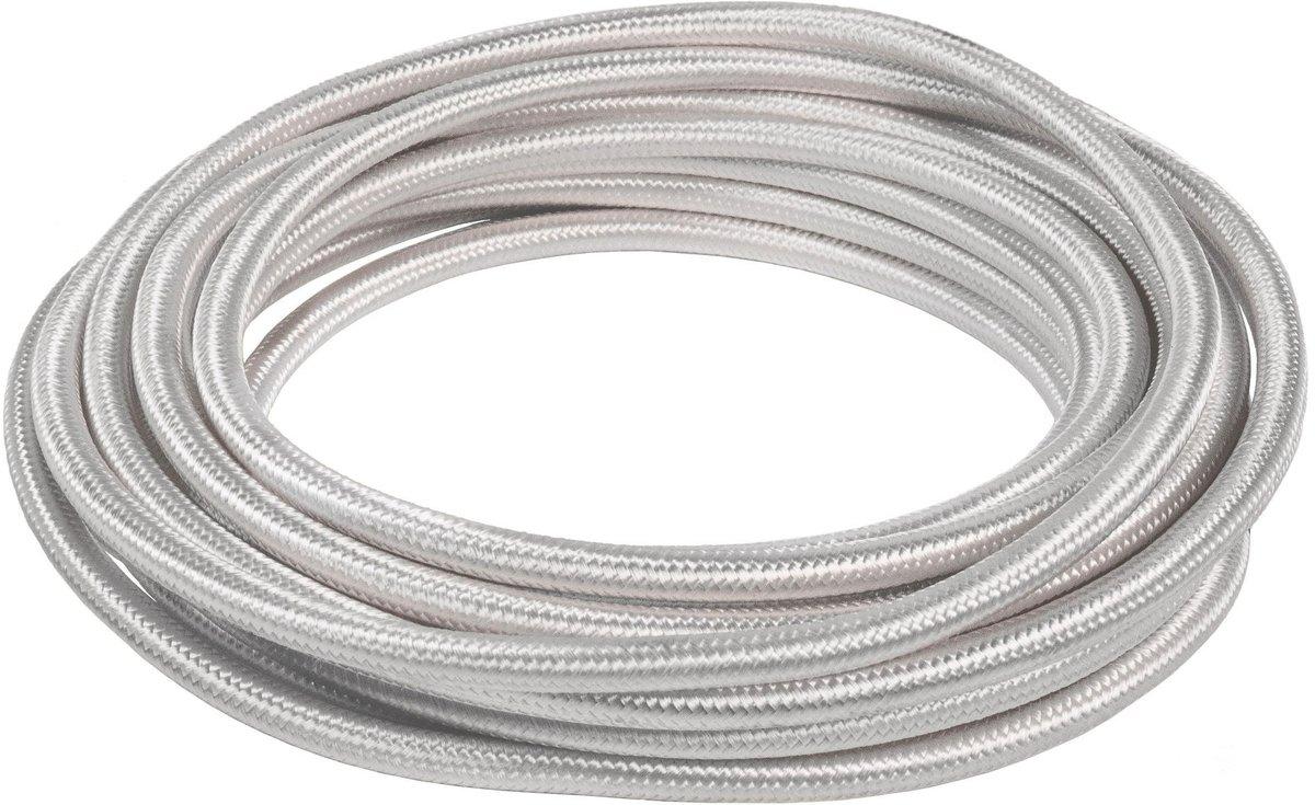 Spule 5m Seidenrundkabel 3G0,75 H05VV-F Weiß CE