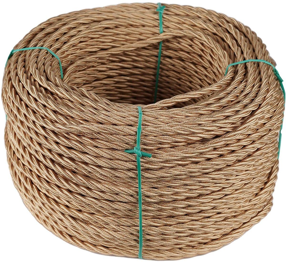 Kabel mit Seidengeflecht 3G1 FRRTX - 100m Gold CE