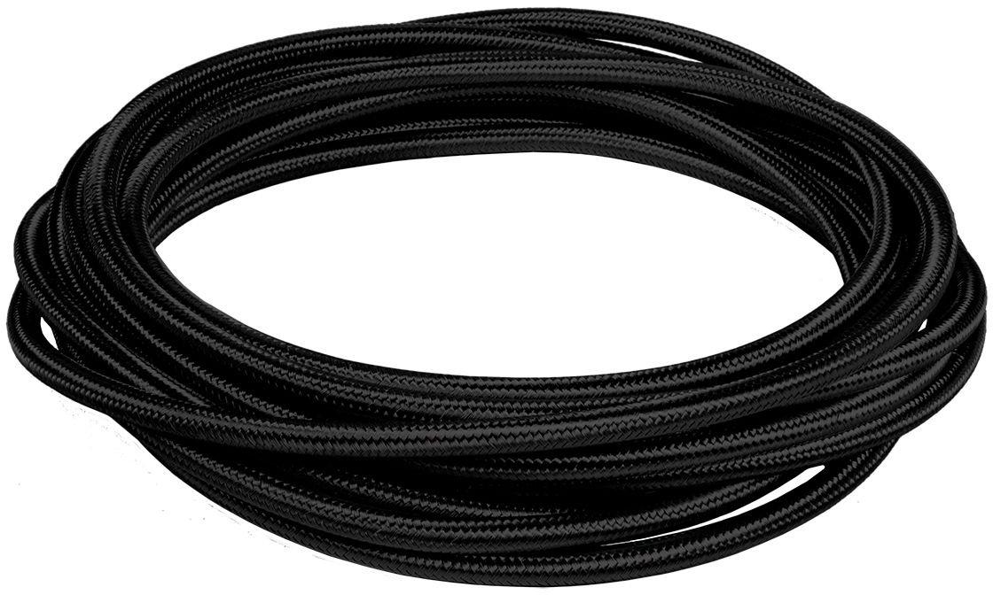 Spule 5m Seidenrundkabel 3G0,75 H05VV-F Schwarz CE