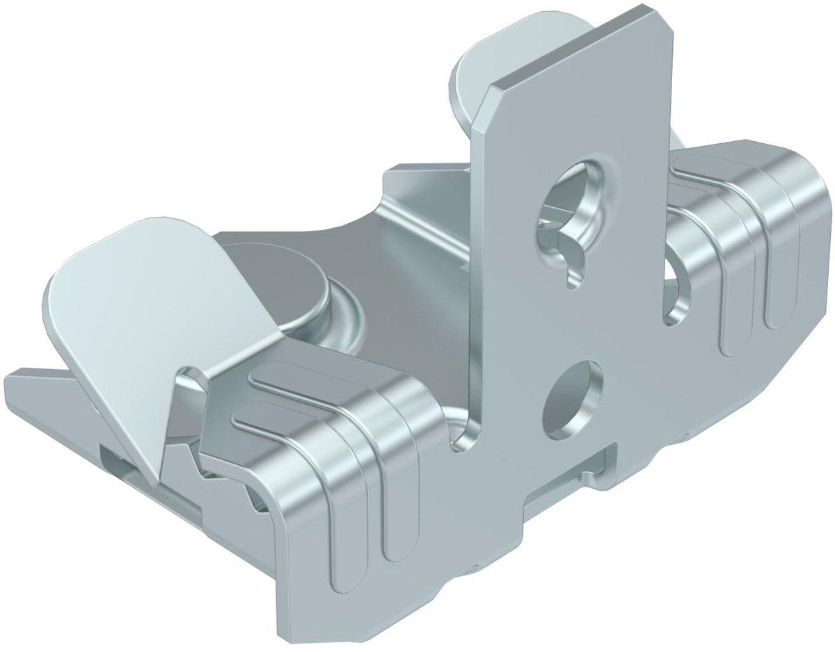 Trägerklammer mit Gewindebolzen M6x9 mm 3-7mm Stahl Zinklamelle