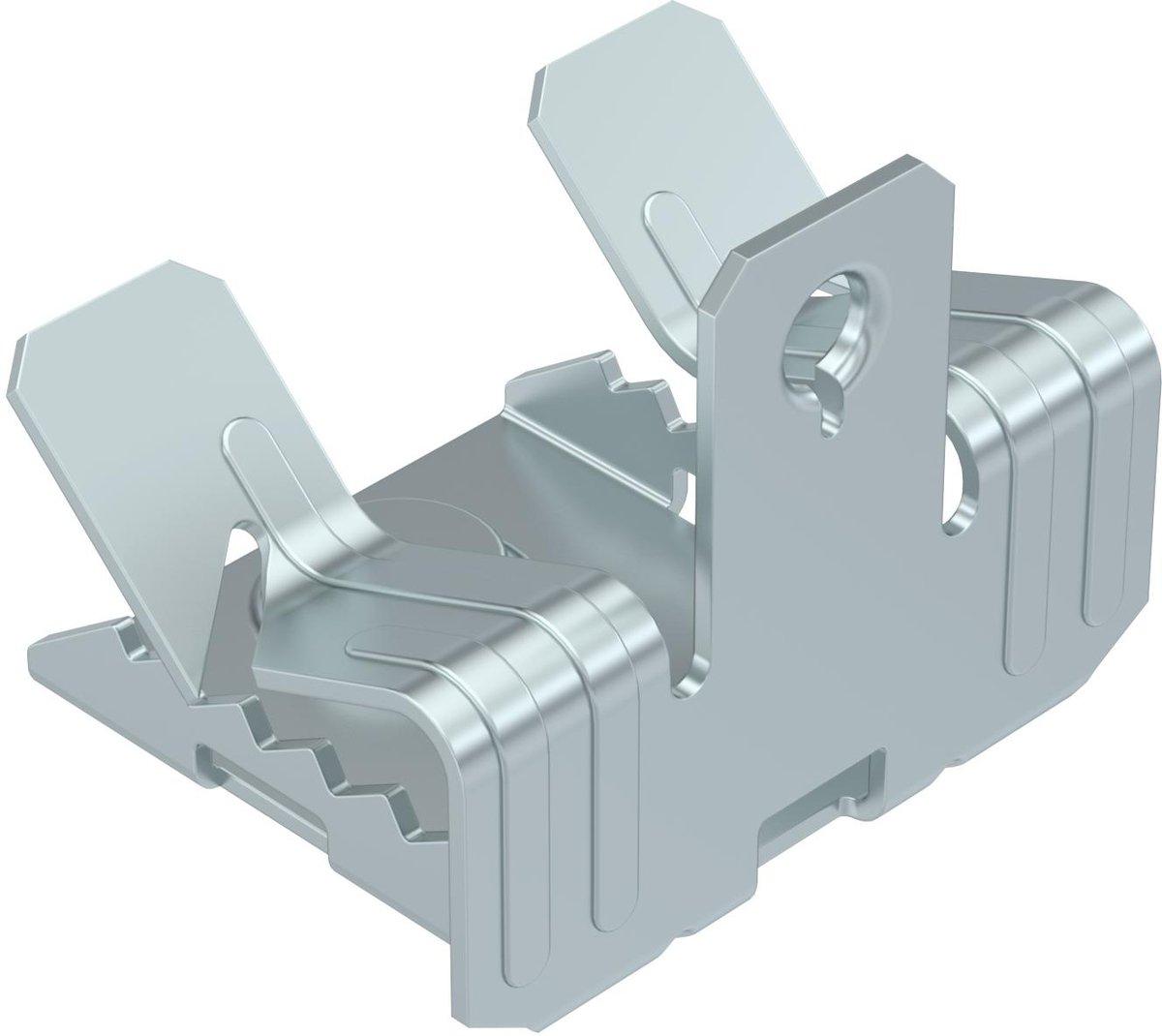Trägerklammer mit Gewindebolzen M6x9 mm 7-13mm Stahl Zinklamelle