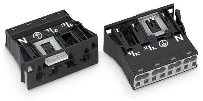 Snap-In-Stecker 4-polig Kodierung A schwarz