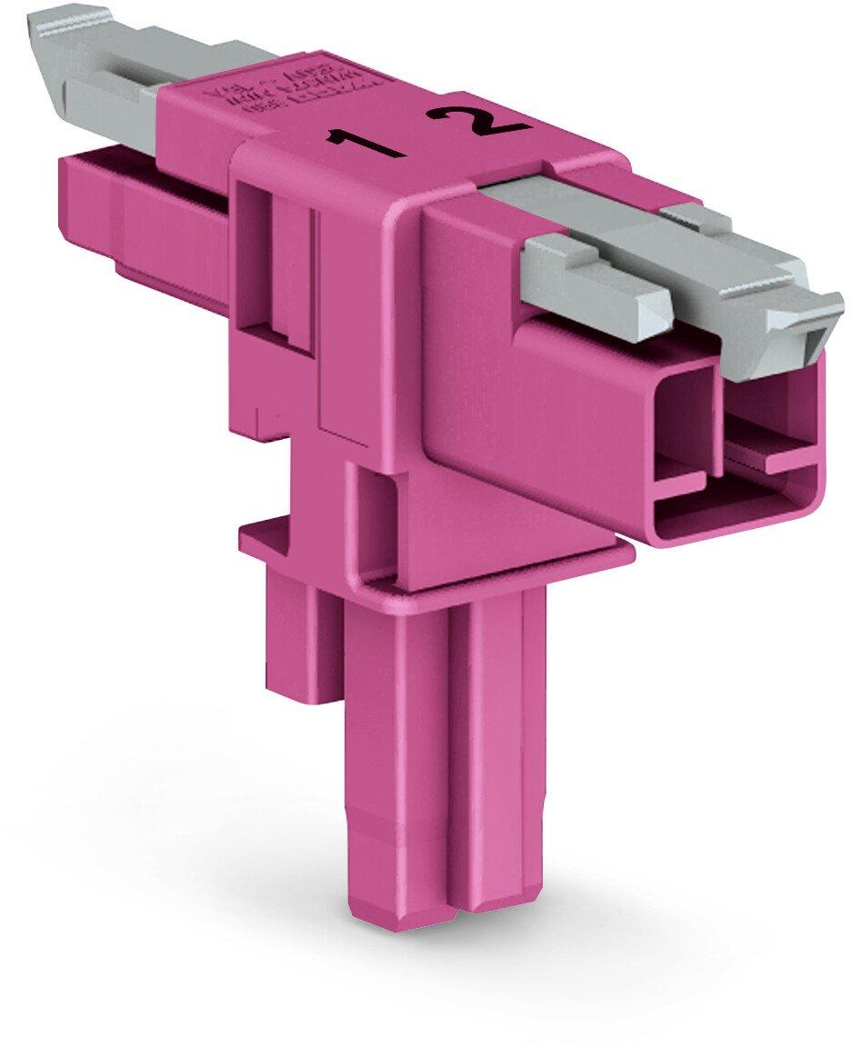T-Verteiler 2-polig Kodierung B 1 Eingang 2 Ausgänge pink
