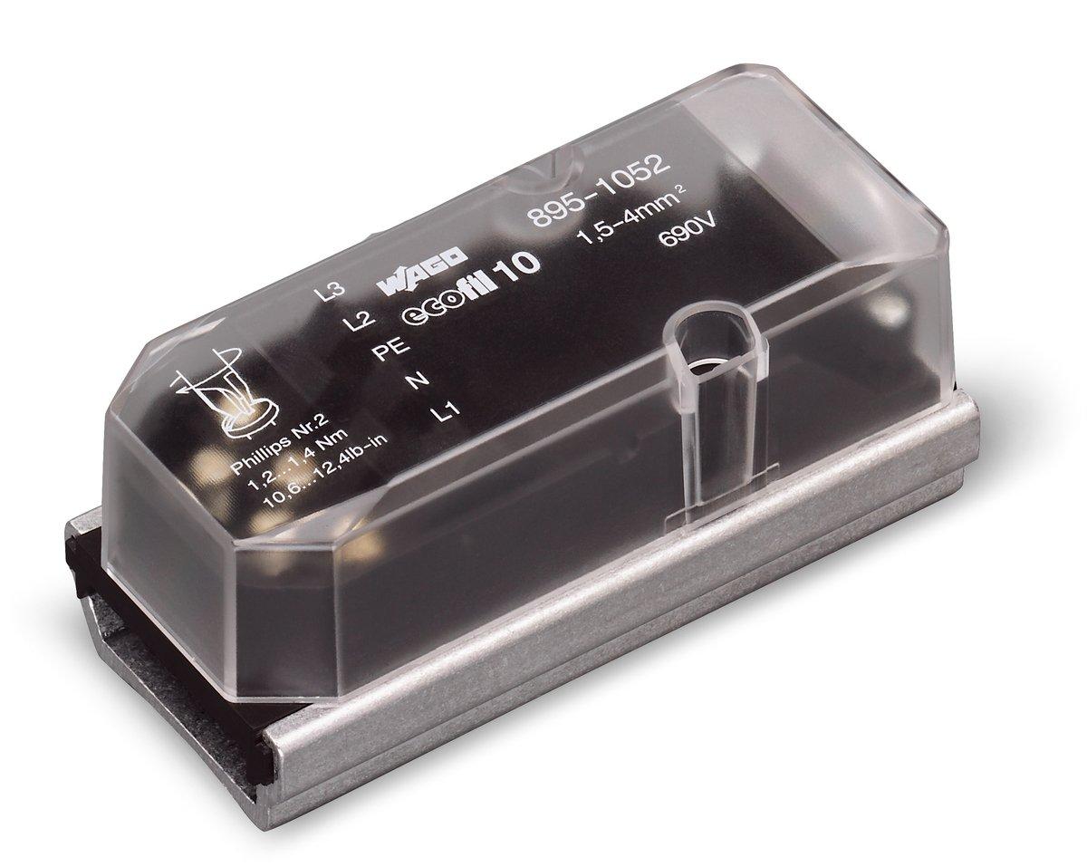 Abgriffmodul 5 x 4 mm² mit Federkraftanschluss transparent