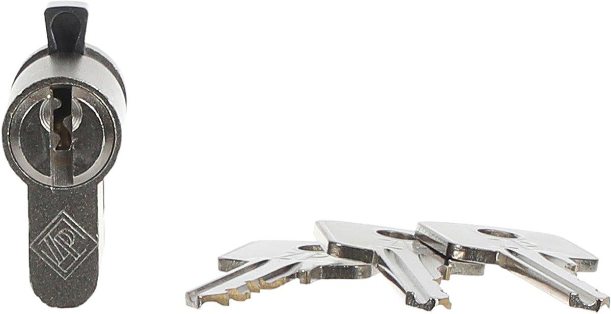 DIN-Profilhalbzylinder verschieden schließend Chrom glänzend