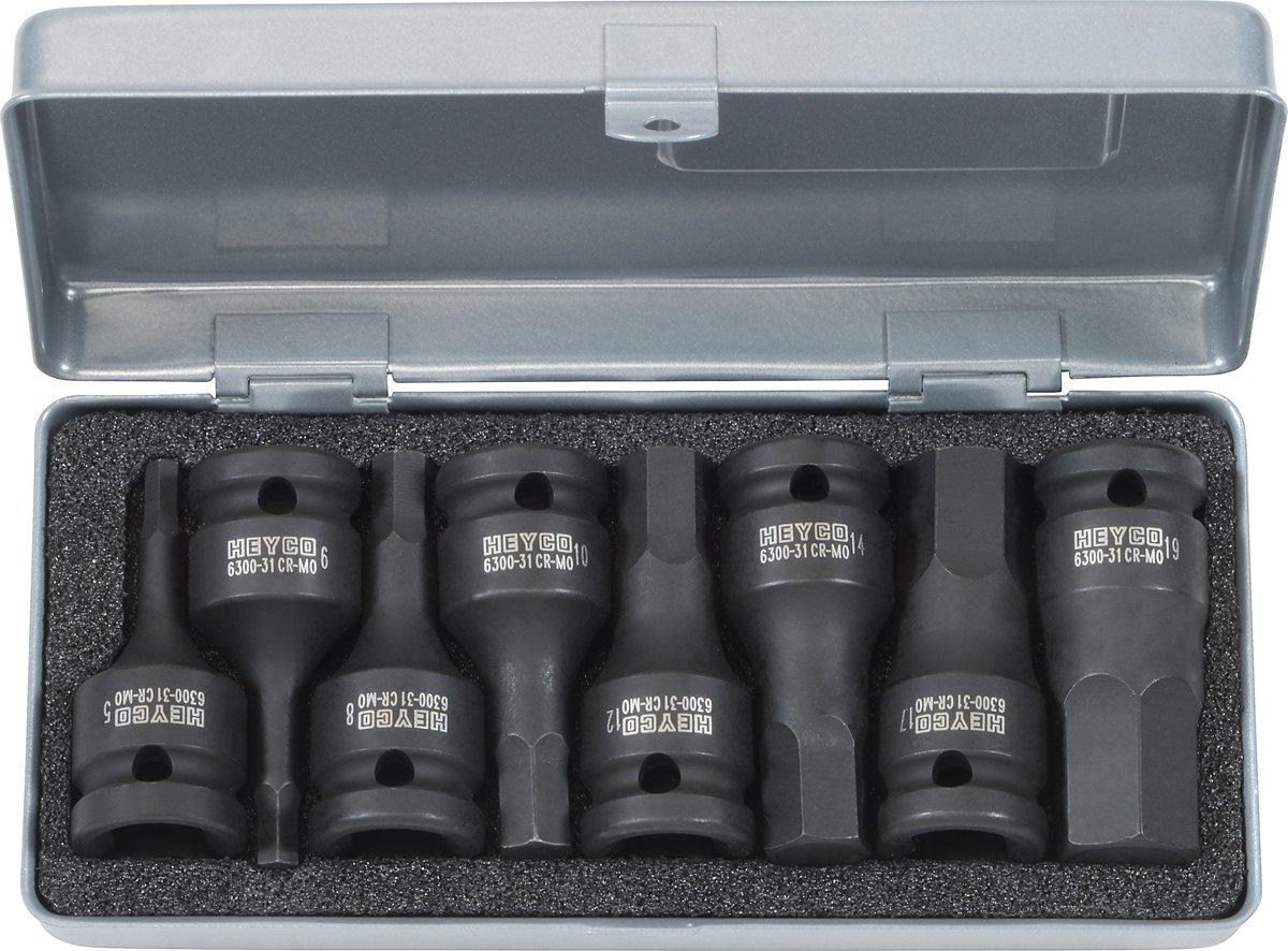 IMPACT Schraubendrehereinsatz-Sortiment 8-tlg. 5-19 mm