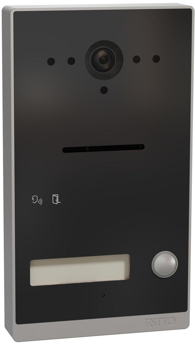 Listo Türstation Twinbus IP 1 Klingeltaste Rahmen Silber Anthrazitgrau AP