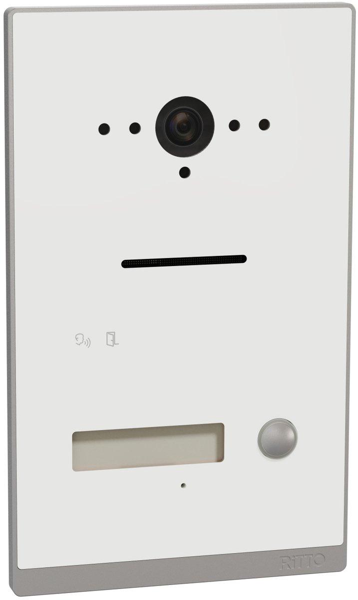 Listo Türstation Twinbus IP 1 Klingeltaste Rahmen Silber Weiß UP