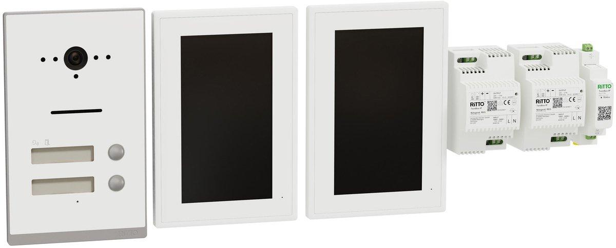 Listo Video Zweifamilienhaus-Set TwinBus IP Weiß UP