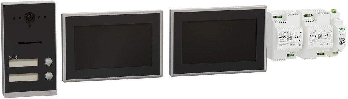 Listo Video Zweifamilienhaus-Set TwinBus IP Anthrazitgrau AP