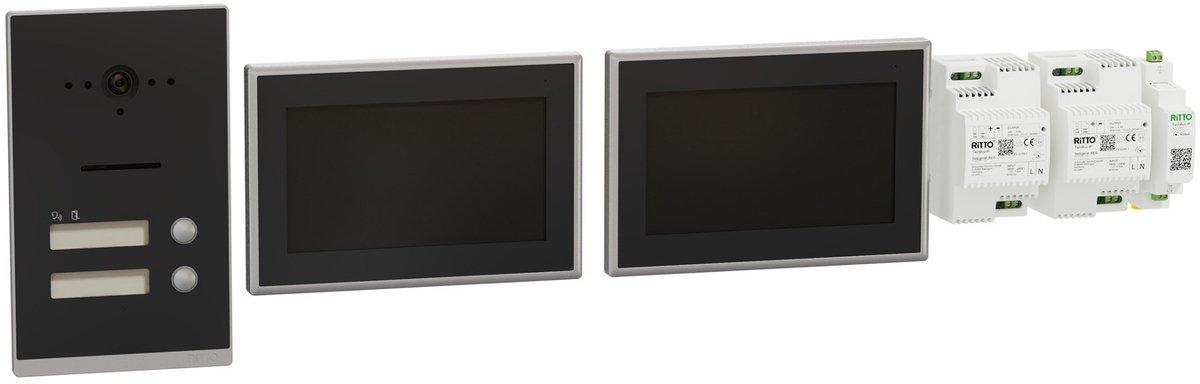 Listo Video Zweifamilienhaus-Set TwinBus IP Anthrazitgrau UP