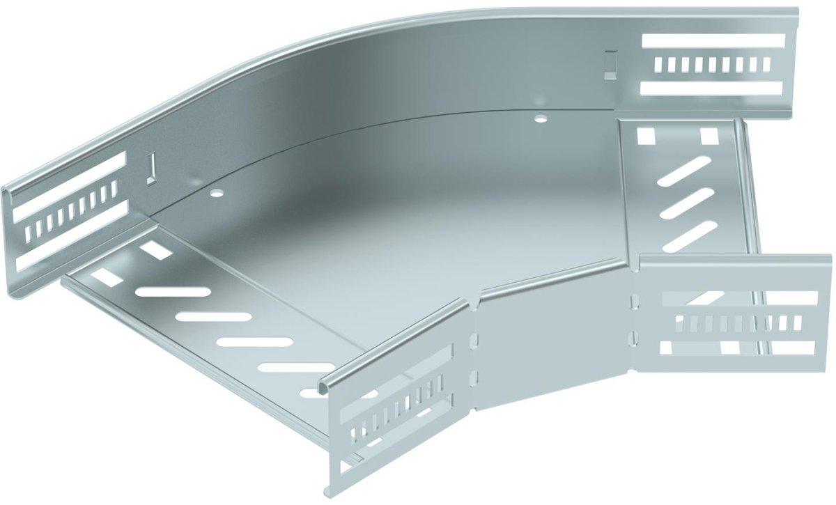 Bogen 45° für Kabelrinne horizontal 60x200 Stahl bandverzinkt