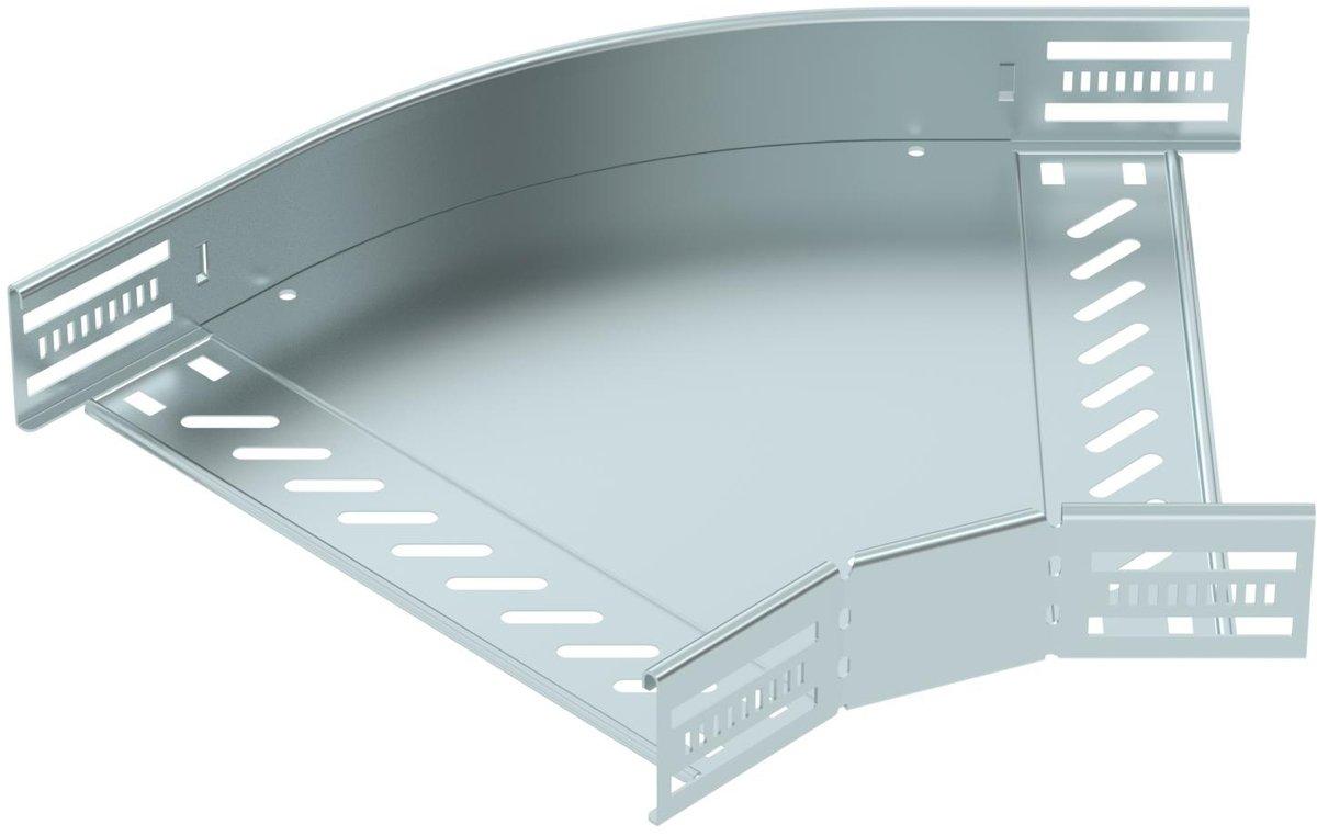 Bogen 45° für Kabelrinne horizontal 60x300 Stahl bandverzinkt