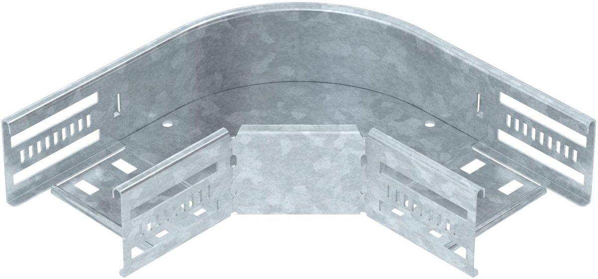 Bogen 90° für Kabelrinne horizontal 60x100 Stahl tauchfeuerverzinkt