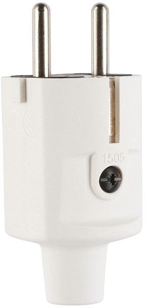 Compact Stecker SCHUKO TPE weiß IP20 Typ 1505