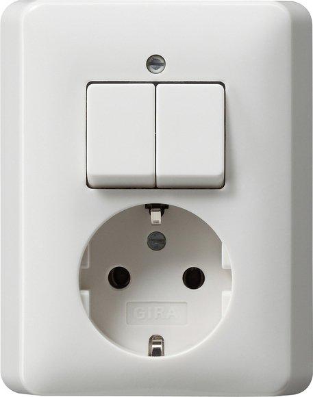 Kombi Serien/SCHUKO Vollpl. Standard 55 Reinweiß