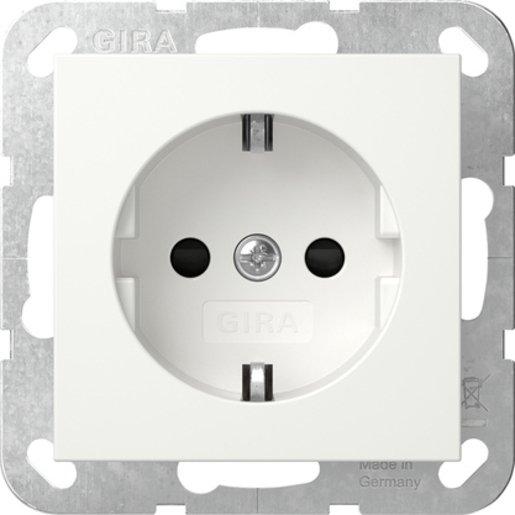 SCHUKO-Steckdose SH PE 6 mm² System 55 Reinweiß