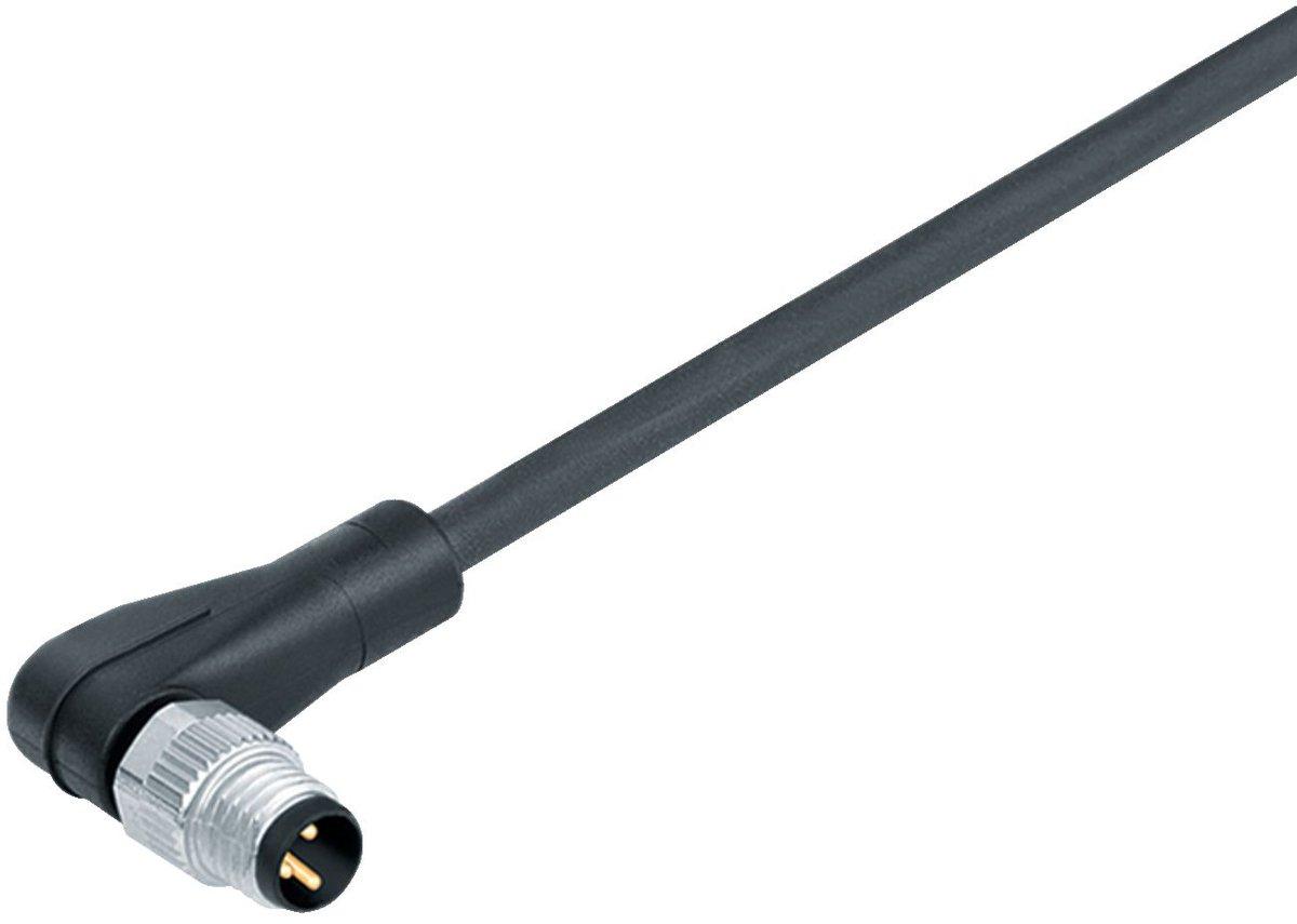 M8 Winkelstecker 4-polig mit Kabel IP67 UL PUR 4 x 0,34 mm² 2 m