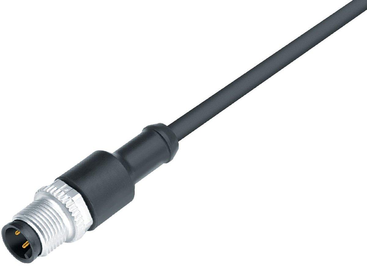 M12 Kabelstecker 4-polig mit Kabel IP67 UL PUR 4 x 0,34 mm² 2 m