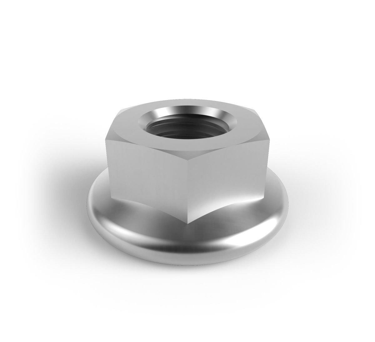 Flanschmutter mit Sperrverzahnung M10